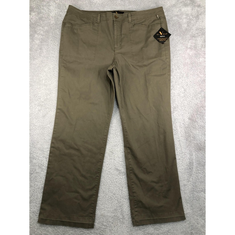 Gloria Vanderbilt Pants Womens 20W (42x31.5) Green NWT MONA Stretch